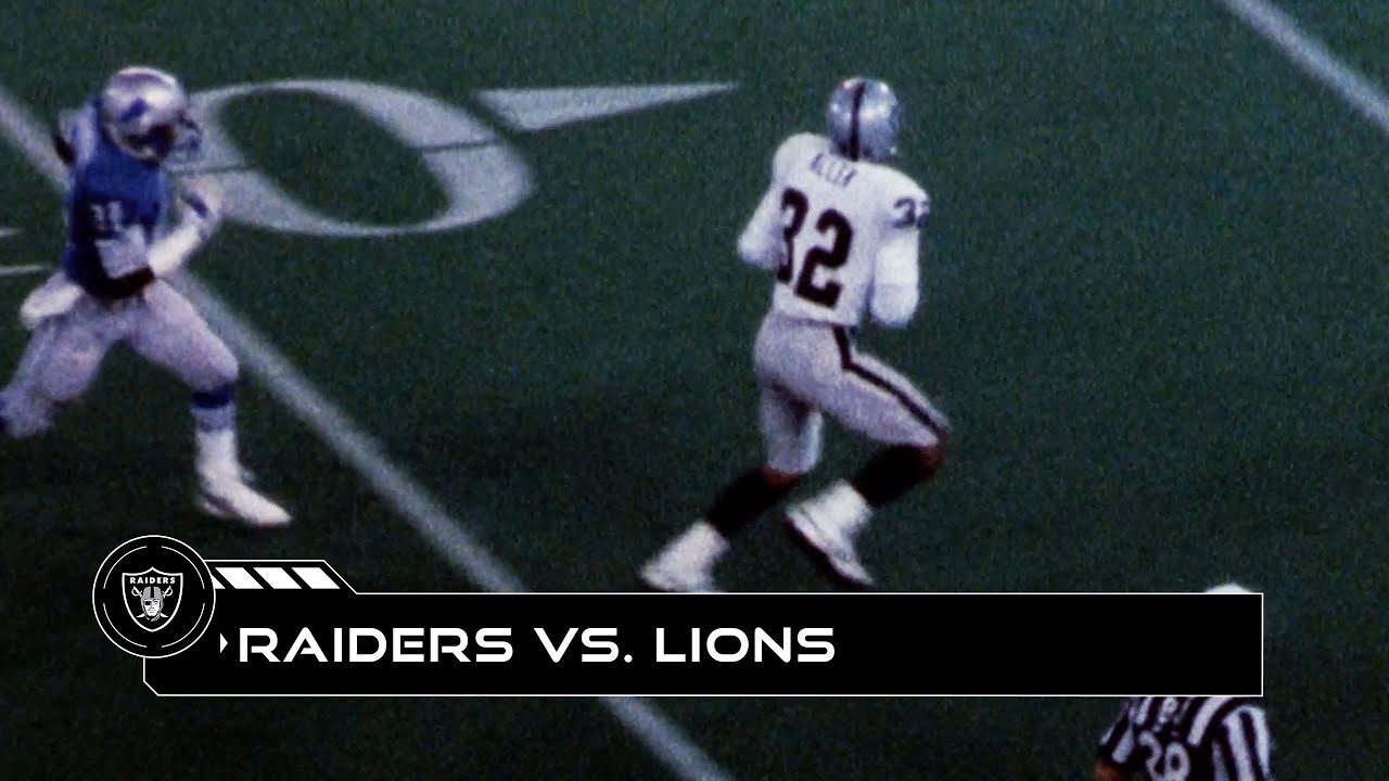 Raiders’ All Time Memorable Highlights Vs. Detroit Lions | Nfl