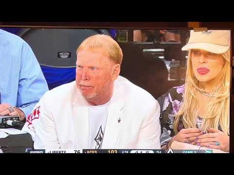 Raiders Owner Mark Davis With Girlfriend Hayden Hopkins At Las Vegas Aces Vs Ny Liberty Game 2