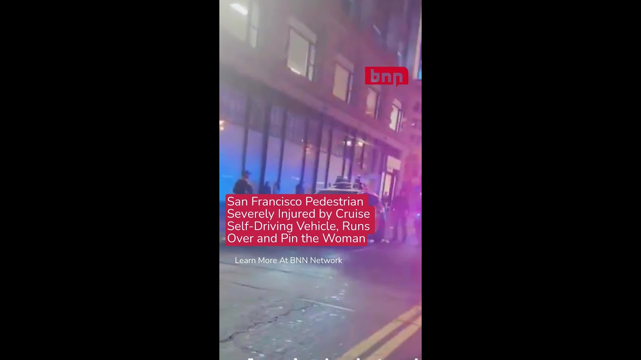 San Francisco Pedestrian Severely Injured By Cruise Self Driving Vehicle, Runs Over And Pin #shorts
