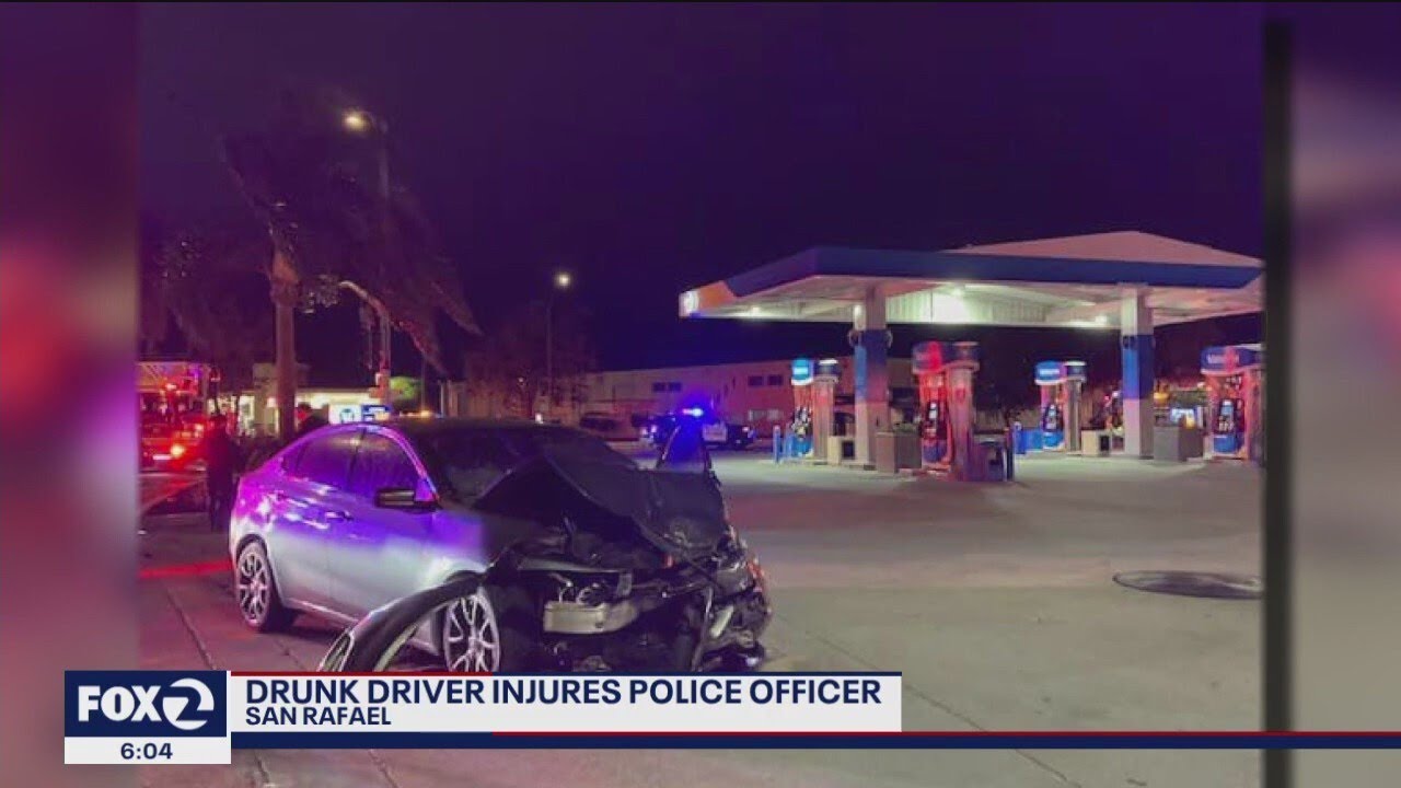 San Rafael Police Officer Injured After Drunk Driver Hits Patrol Car