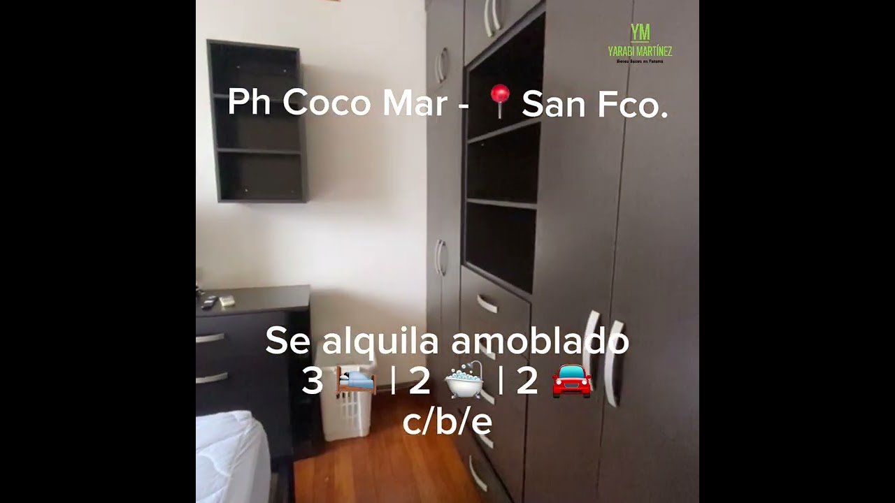 Se Alquila Apartamento Amoblado – Ph Coco Mar – San Francisco – Panamá