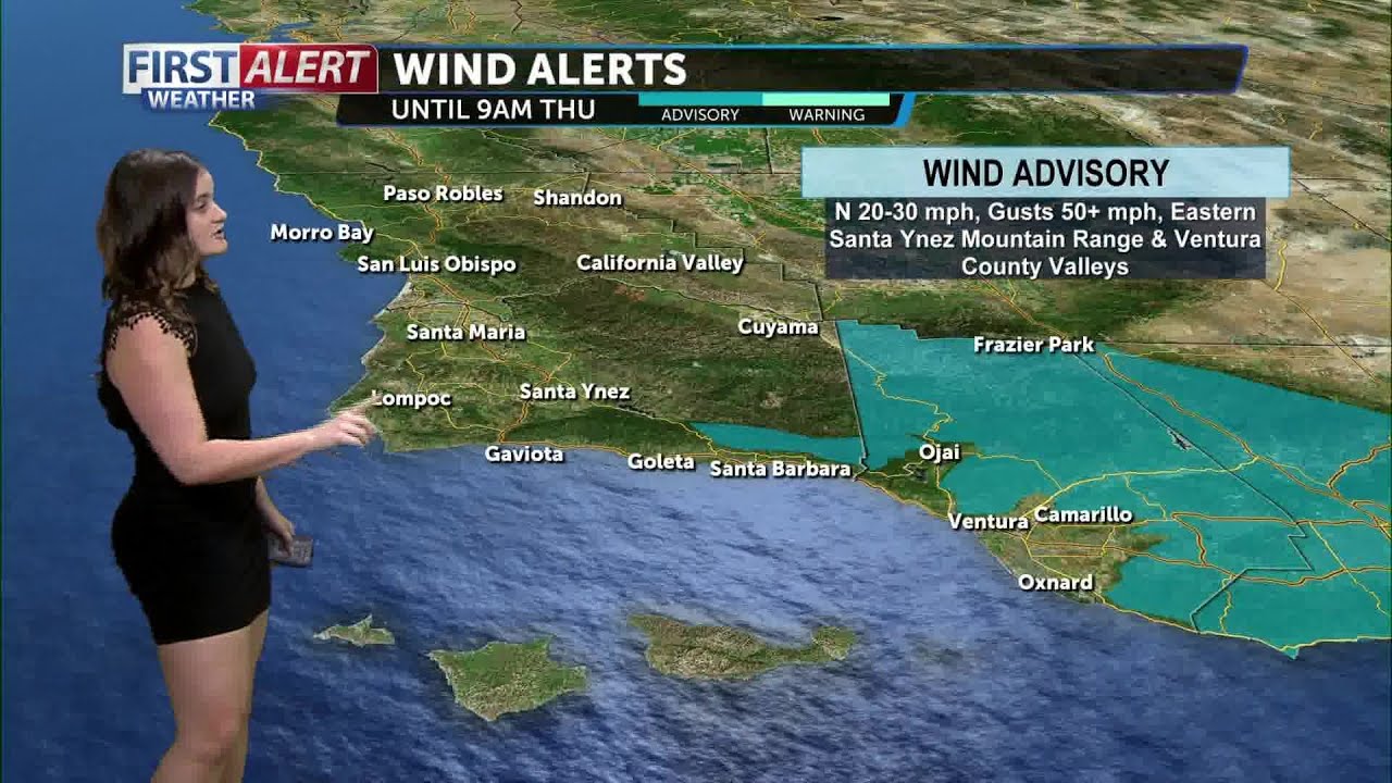 Strong Northwest Winds Shift To Weak Santa Ana Winds Thursday