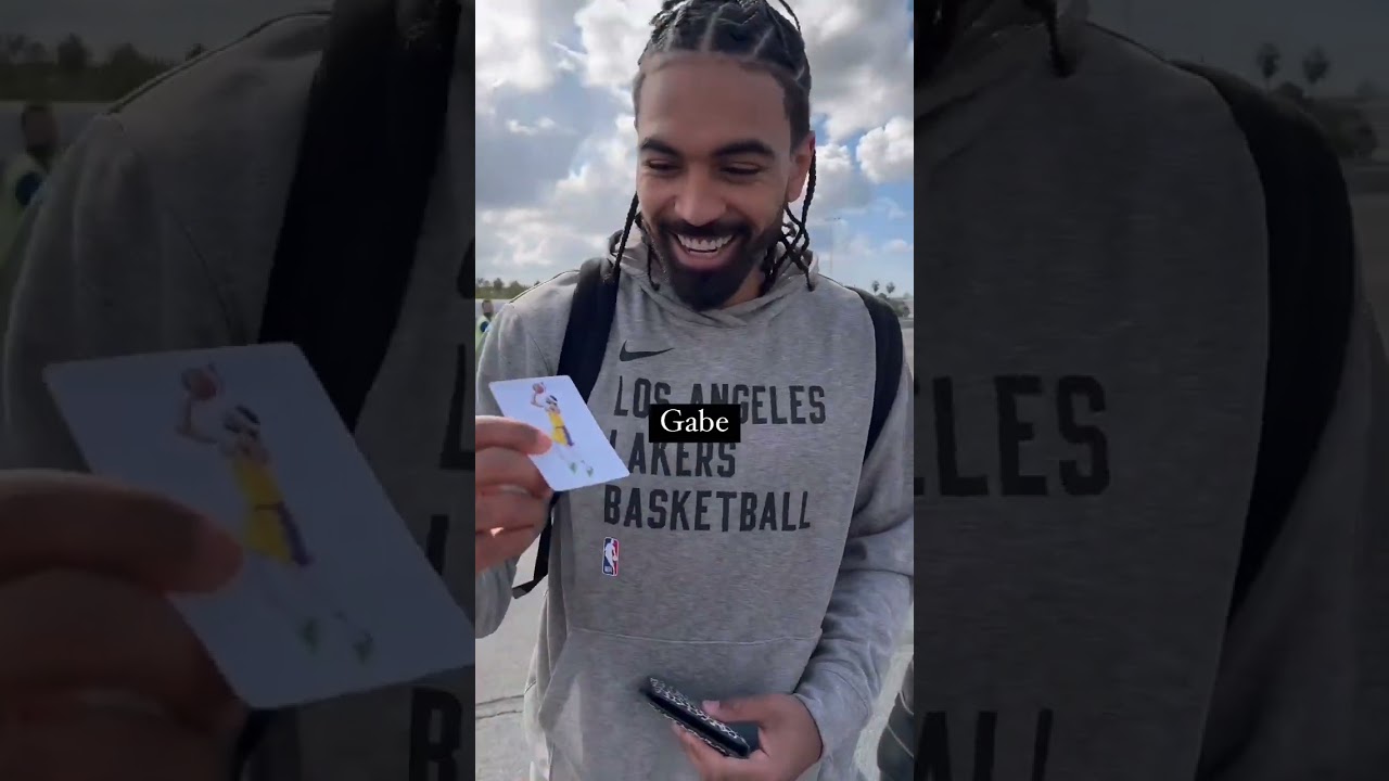 Surprising Lakers Players With Illustrated Trading Cards Of Themselves