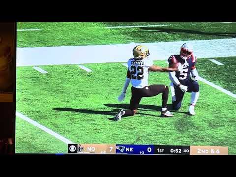 Two Big Derek Carr Pass Plays To Thomas And Shaheed Lead To 14 0 Saints Patriots Score, Now 21 0 2nd