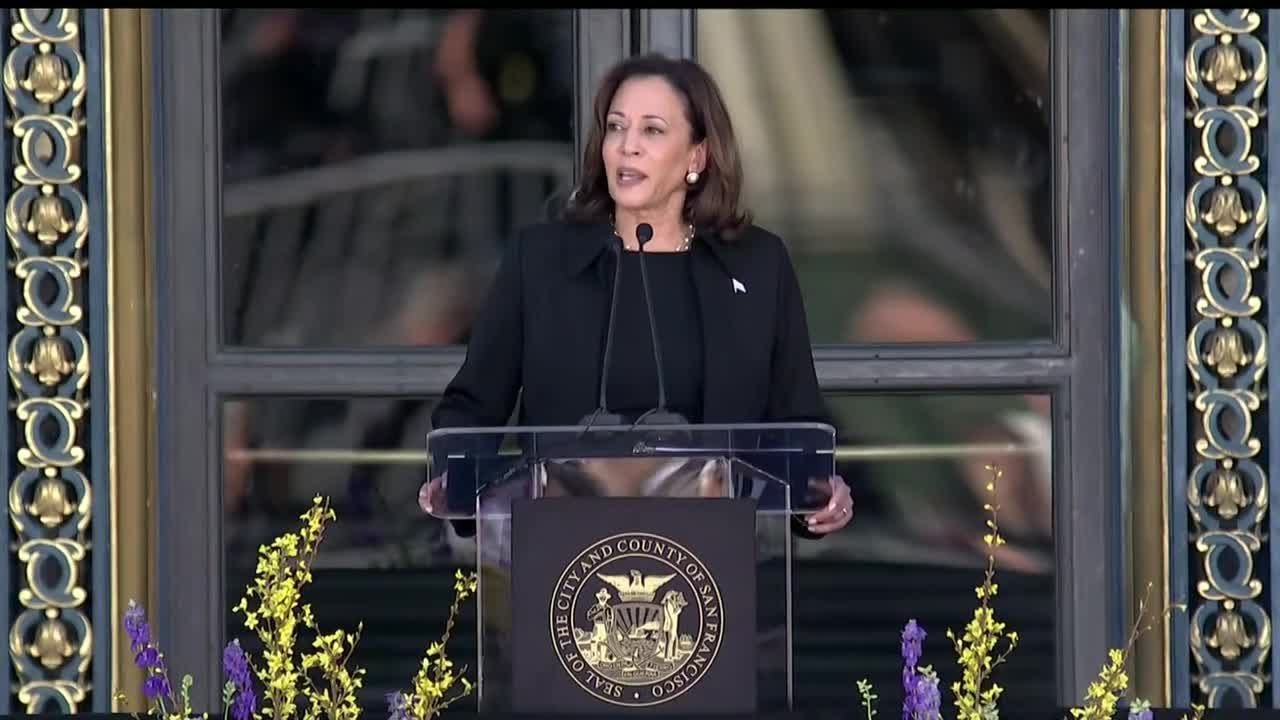 Vice President Kamala Harris Pays Tribute To Sen. Dianne Feinstein