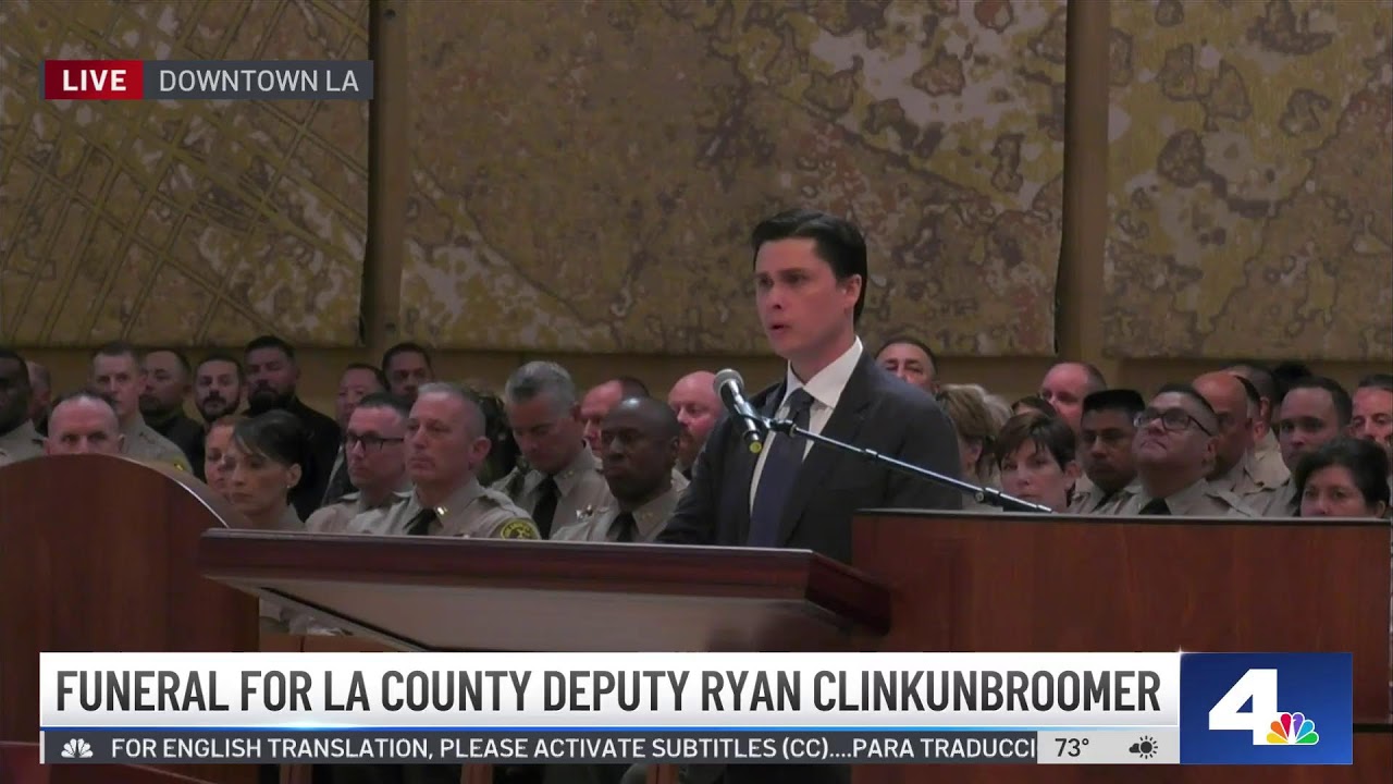 Watch Live: Funeral Services Held For Slain La County Deputy Ryan Clinkunbroomer. Http://4.nbcla.com