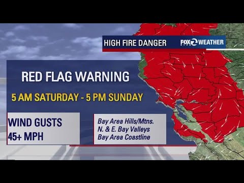 Widespread Red Flag Warnings For Parts Of Bay Area Starting Saturday Morning