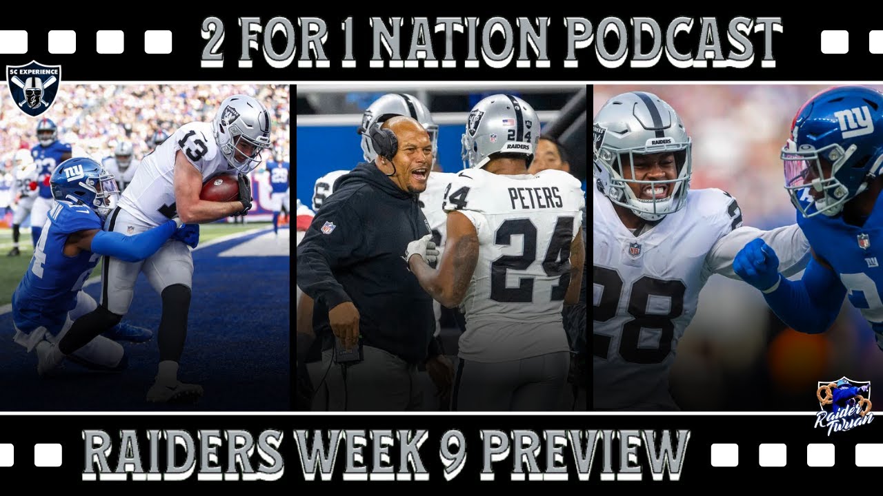 2 For 1 Nation Podcast | Las Vegas Raiders Vs. New York Giants Preview | 2023 Nfl Week 9 🚨