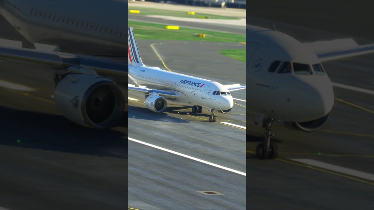 Airbus A320Neo air france landing at San Francisco Airport #shorts