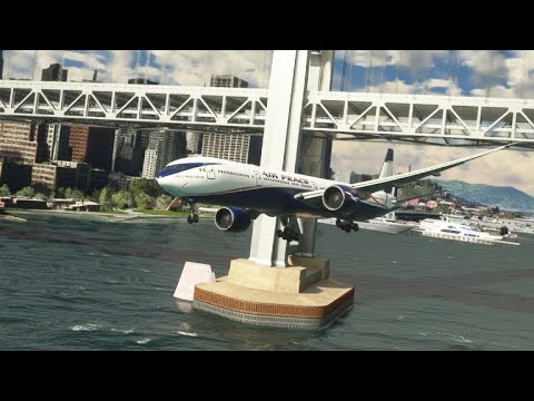 Airplane Crash Landing Boeing 777 At San Francisco Airport
