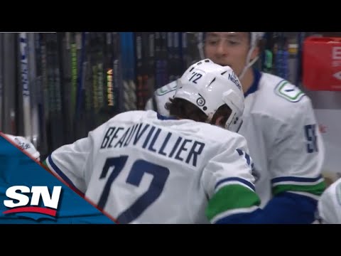 Anthony Beauvillier Picks Top Corner To Score Canucks’ 10th Goal Of Game
