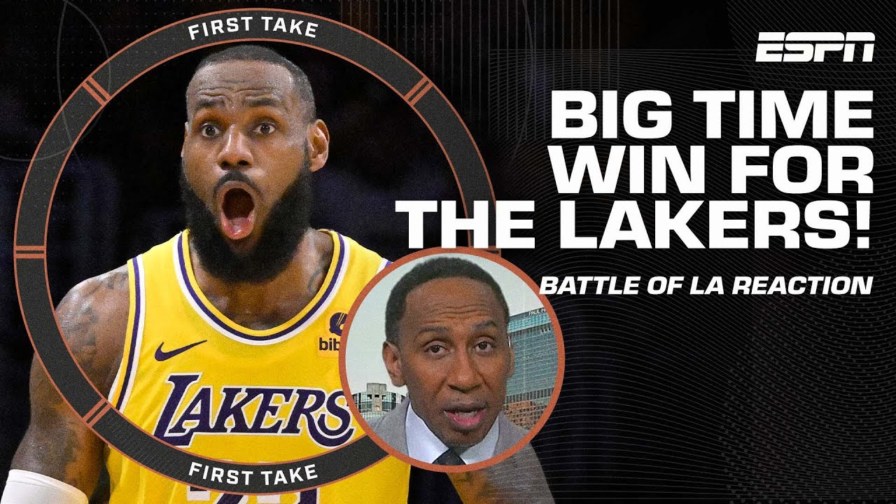 BIG TIME WIN FOR LAKERS! - Stephen A. reacts to the Battle of LA matchup | First Take 2 Big Time Win For Lakers! – Stephen A. Reacts To The Battle Of La Matchup | First Take
