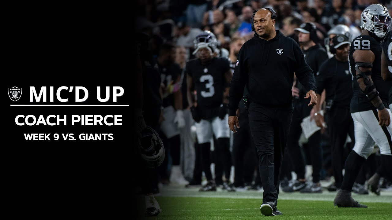 Coach Pierce Mic’d Up Vs. Giants: ‘that’s My Favorite Play!’ | Raiders | Nfl