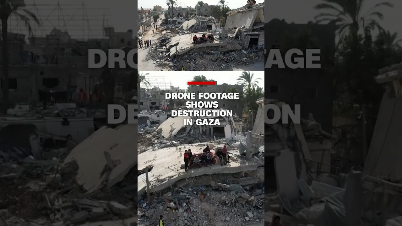 Drone Footage Shows Destruction In Gaza