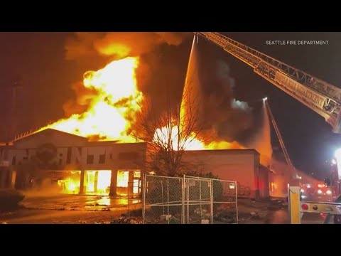 Fire Engulfs Vacant Building In Seattle’s Columbia City Neighborhood