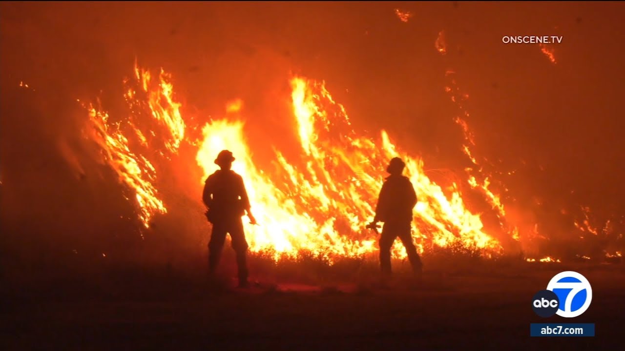 Firefighters Battle 2 Wind Fueled Fires In Riverside County