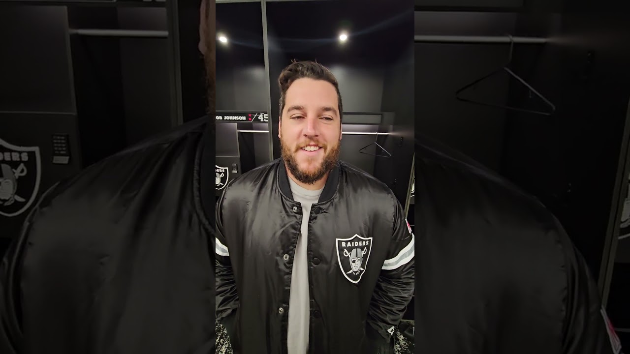 From The Las Vegas Raiders Locker Room Og Greg Van Roten Post Win Over The New York Giants #raiders