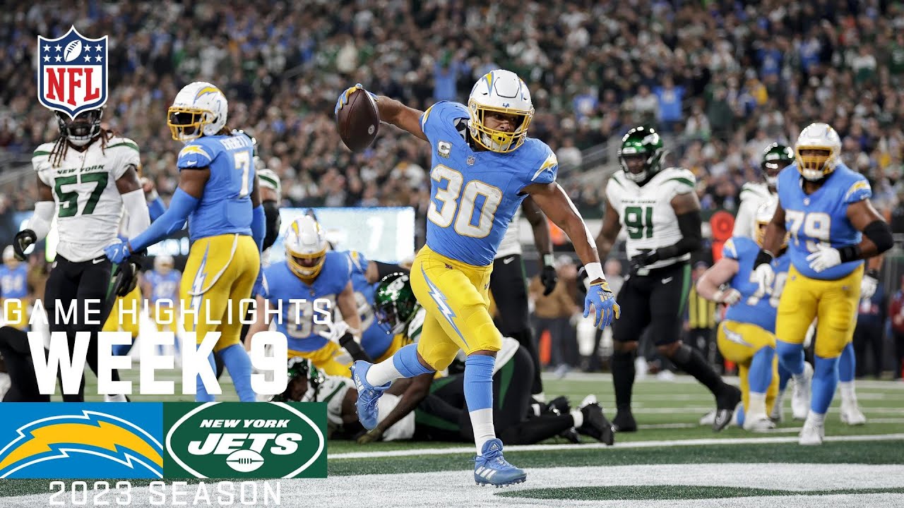 Los Angeles Chargers Vs. New York Jets | 2023 Week 9 Game Highlights