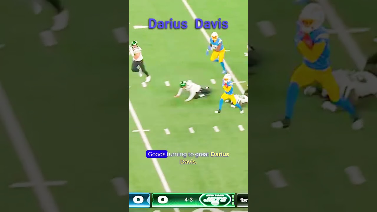 Los Angeles Chargers Vs. New York Jets. Darius Davis Touchdown.