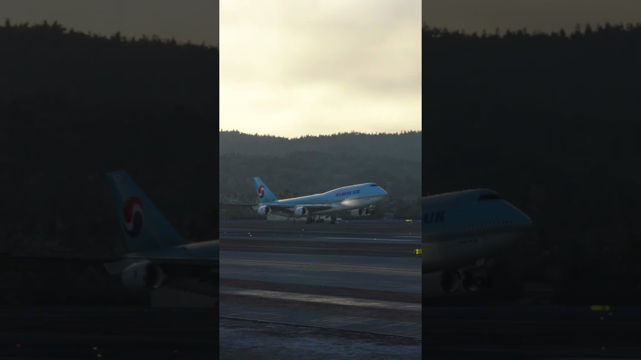 Msfs Korean Air B747 8 San Francisco Airport(ksfo) Landing #플심 #대한항공 #착륙 #샌프란시스코공항