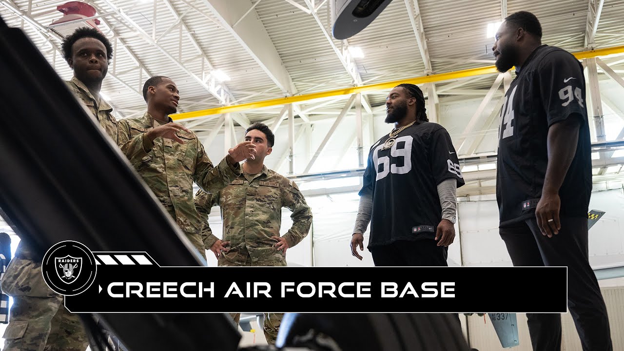 Raiders Visit Creech Air Force Base | Usaa Salute To Service | Nfl