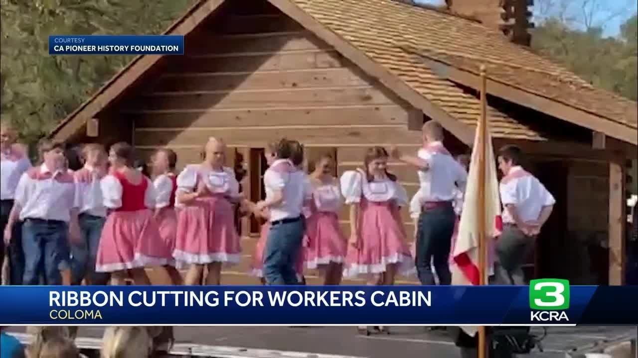 Ribbon Cutting Held For Replica Gold Rush Era Workers Cabin In Coloma