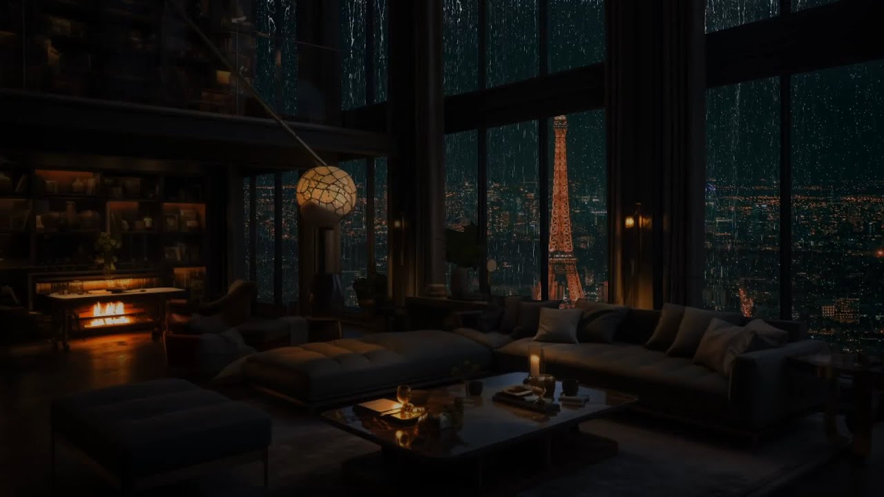 San Francisco Luxury Apartment – Rainy Night Cityscape – Relaxing Rain By The Window 🌧️