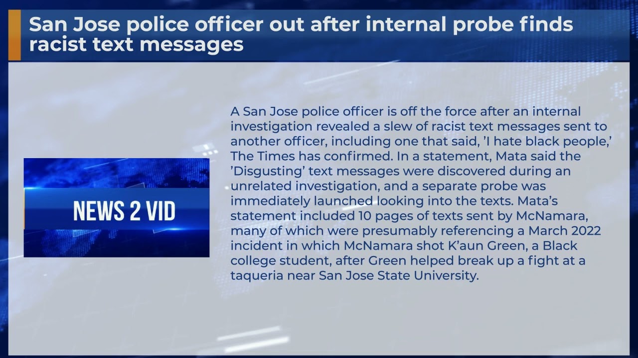 San Jose Police Officer Out After Internal Probe Finds Racist Text Messages #shorts