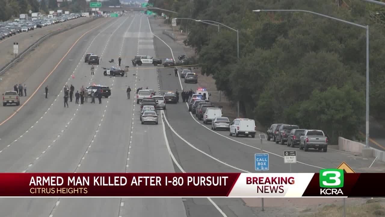 Suspect armed with knife shot, killed following pursuit on I-80 in Sacramento County 2 Suspect Armed With Knife Shot, Killed Following Pursuit On I 80 In Sacramento County