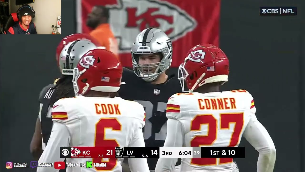 TJDaKid Reacts To Kansas City Chiefs vs. Las Vegas Raiders NFL (11/26/23) 1 Tjdakid Reacts To Kansas City Chiefs Vs. Las Vegas Raiders Nfl (11/26/23)
