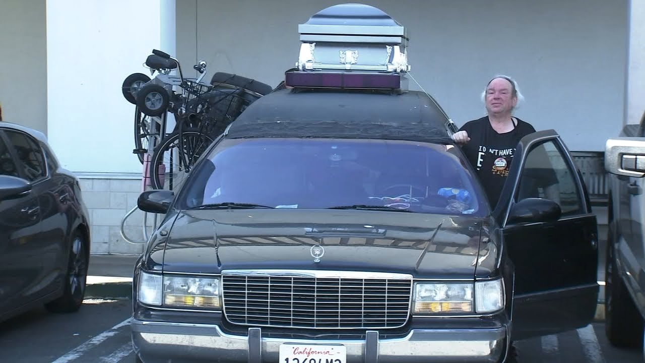 Unhoused Bay Area Woman Sleeps In Hearse With Casket On Top – Exclusive