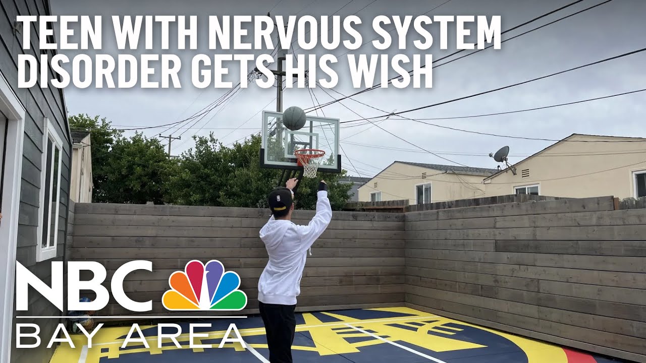 Warriors Fan With Nervous System Disorder Gets His Wish: A Backyard Basketball Court