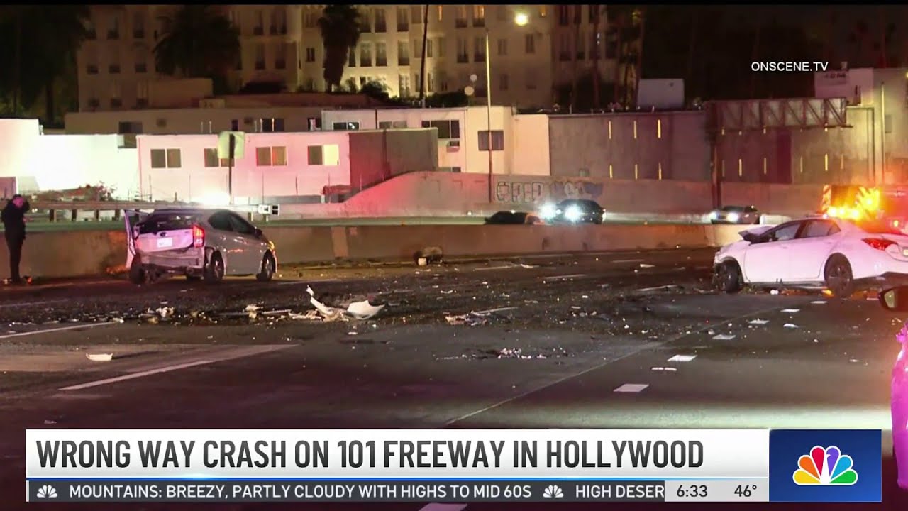 1 hospitalized in wrong-way crash on 101 Freeway in Hollywood 2 1 Hospitalized In Wrong Way Crash On 101 Freeway In Hollywood
