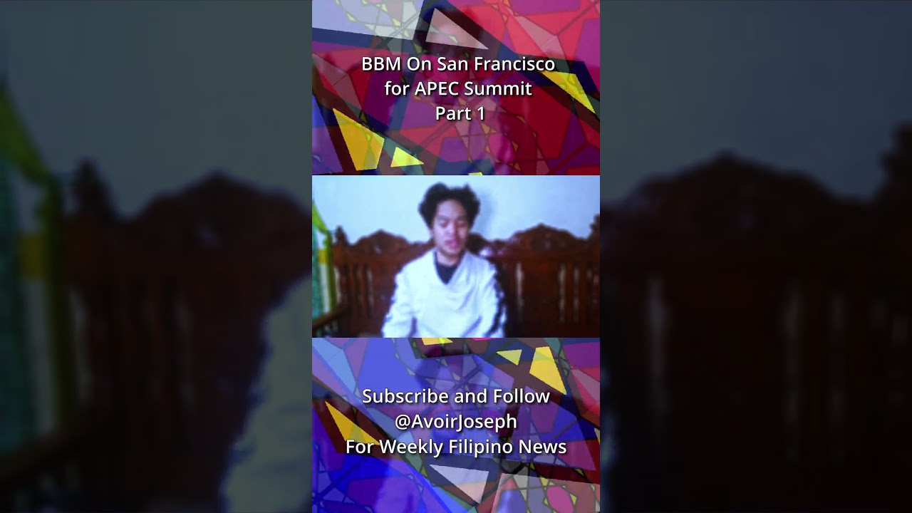 Bbm On San Francisco For Apec Summit Part 1 #philippines #news #bbm