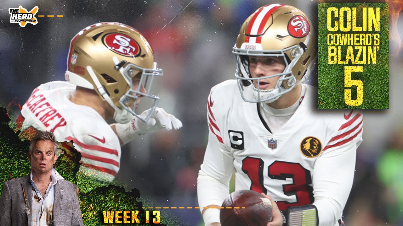 Blazin’ 5: 49ers Avenge Eagles, Jets Upset Falcons In Colin’s Week 13 Picks | Nfl | The Herd
