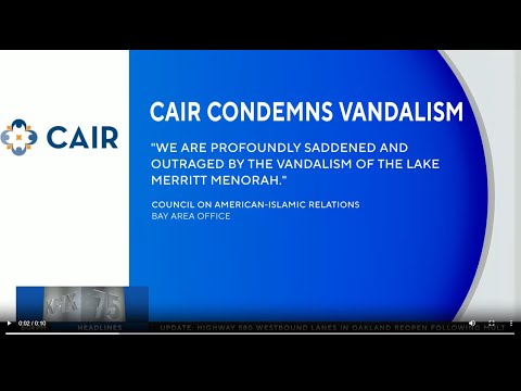 Cair Sfba Condemns Vandalism Of Lake Merritt Menorah In Oakland (video)