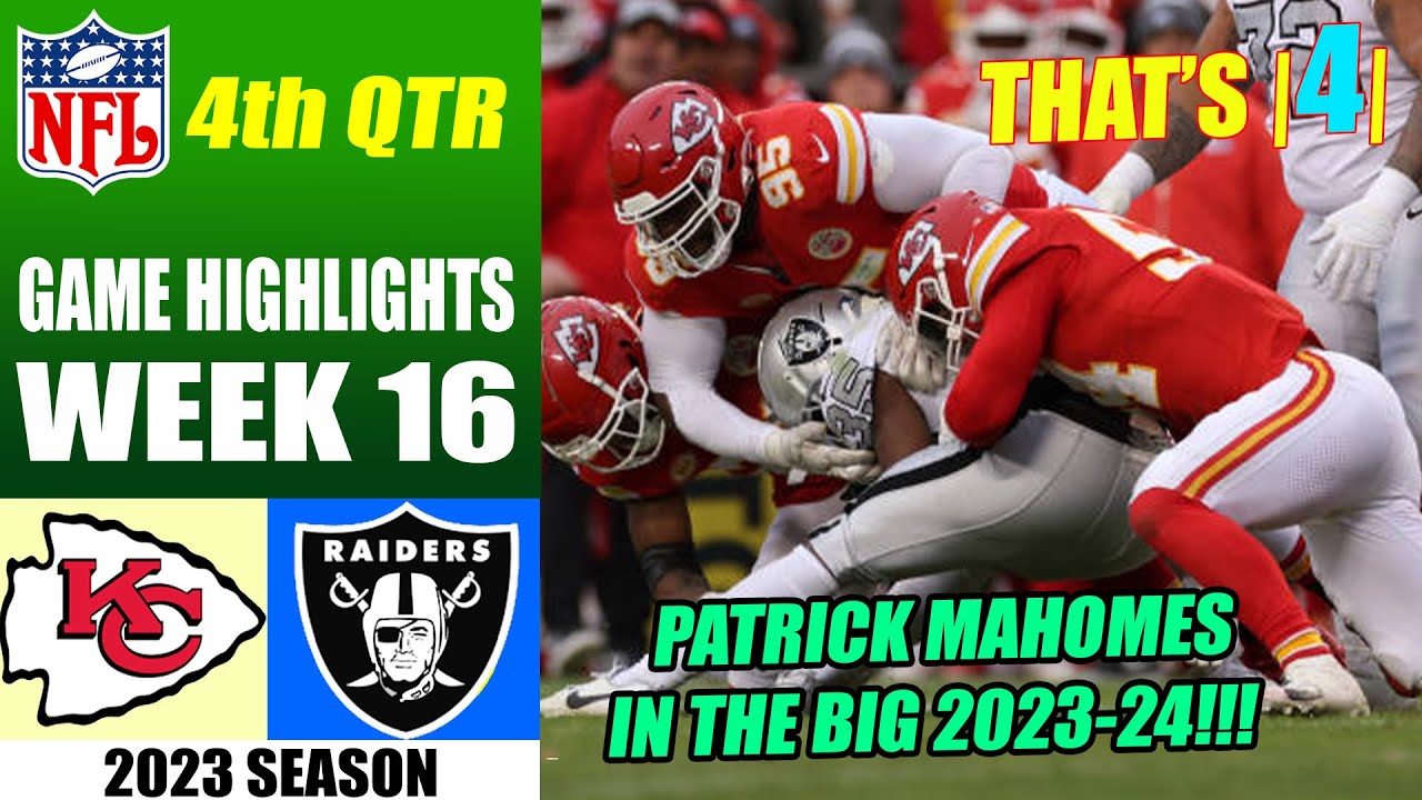 Chiefs Vs Raiders Full Game 4th Qtr [week 16] | Nfl Highlights 2023