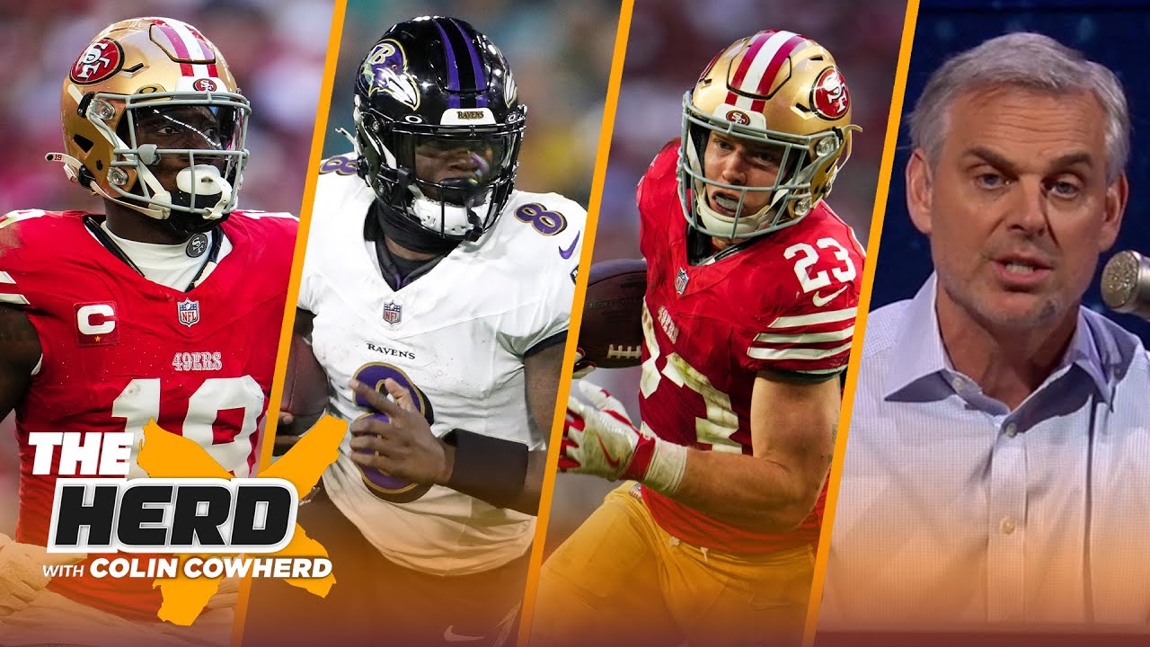 Christian Mccaffrey, Lamar, Deebo Highlight Colin’s Top 10 Players In Ravens 49ers | Nfl | The Herd