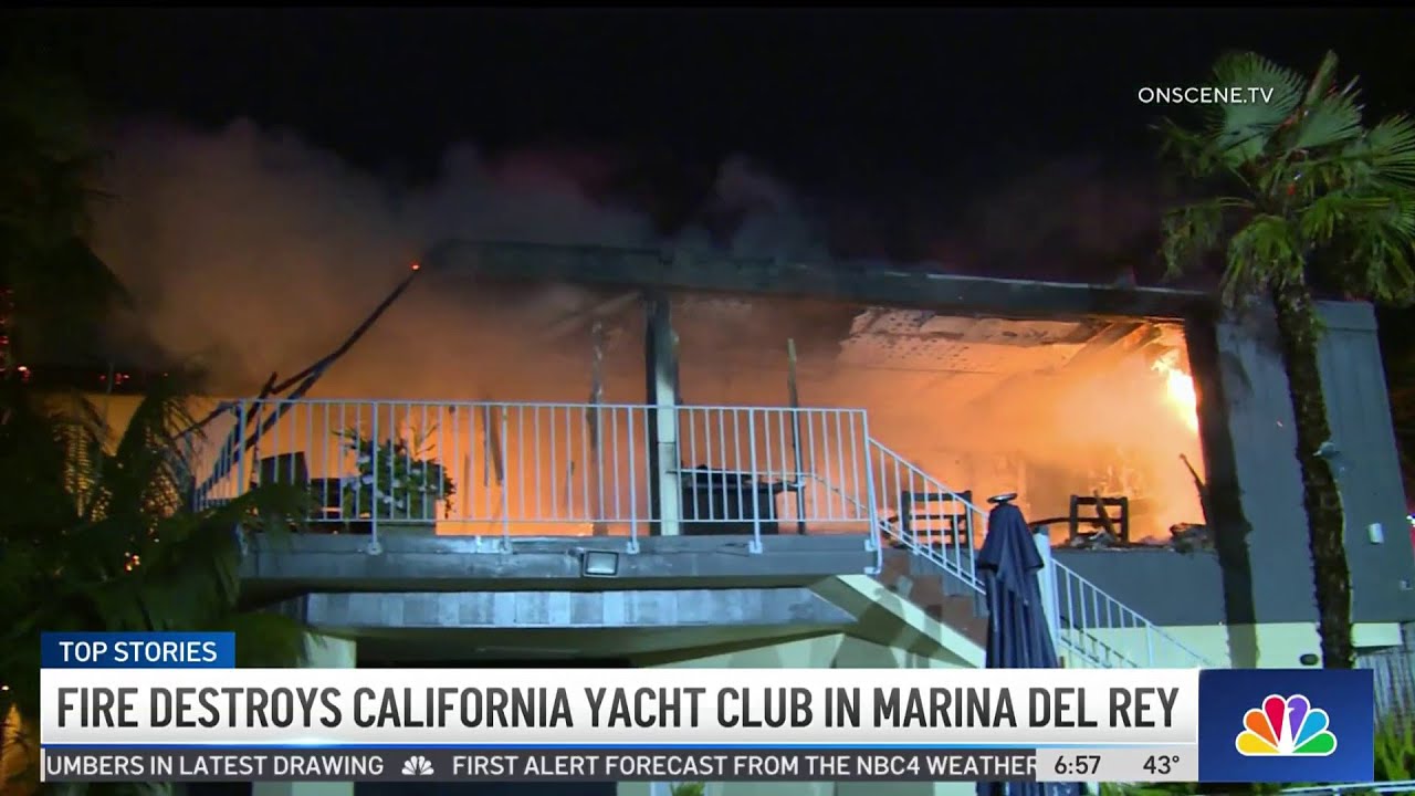 Fire Destroys California Yacht Club In Marina Del Rey