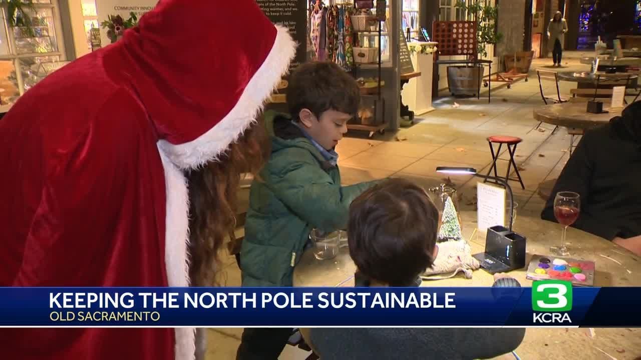 Kids Make Eco Friendly, Handmade Ornament In Old Sacramento To Keep The North Pole Sustainable