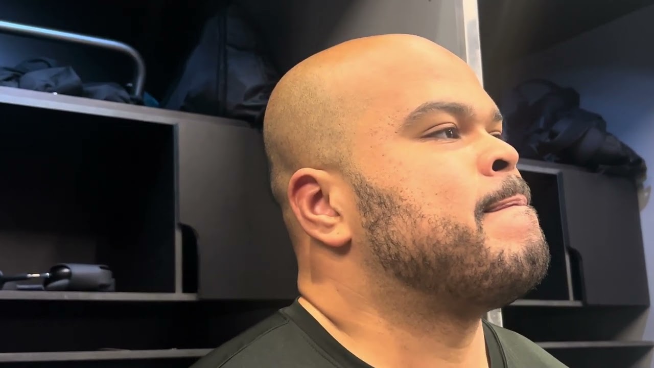 Las Vegas Raiders OT Jermaine Eluemunor spoke from the locker room ahead of Los Angeles Chargers. 1 Las Vegas Raiders Ot Jermaine Eluemunor Spoke From The Locker Room Ahead Of Los Angeles Chargers.