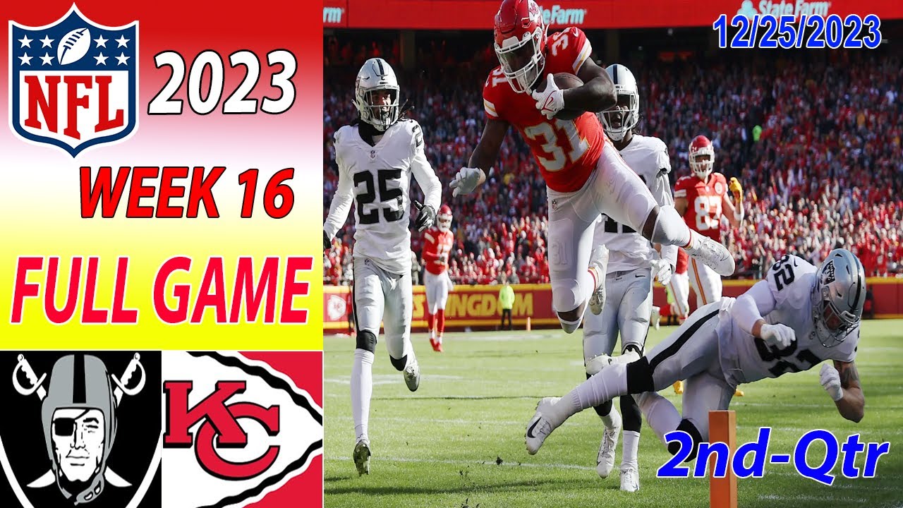 Las Vegas Raiders Vs Kansas City Chiefs Full Game 12/25/23 | Nfl Highlights Today Week 16