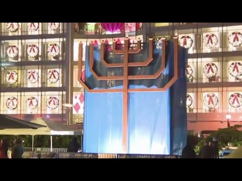 Menorah Lit At San Francisco’s Union Square