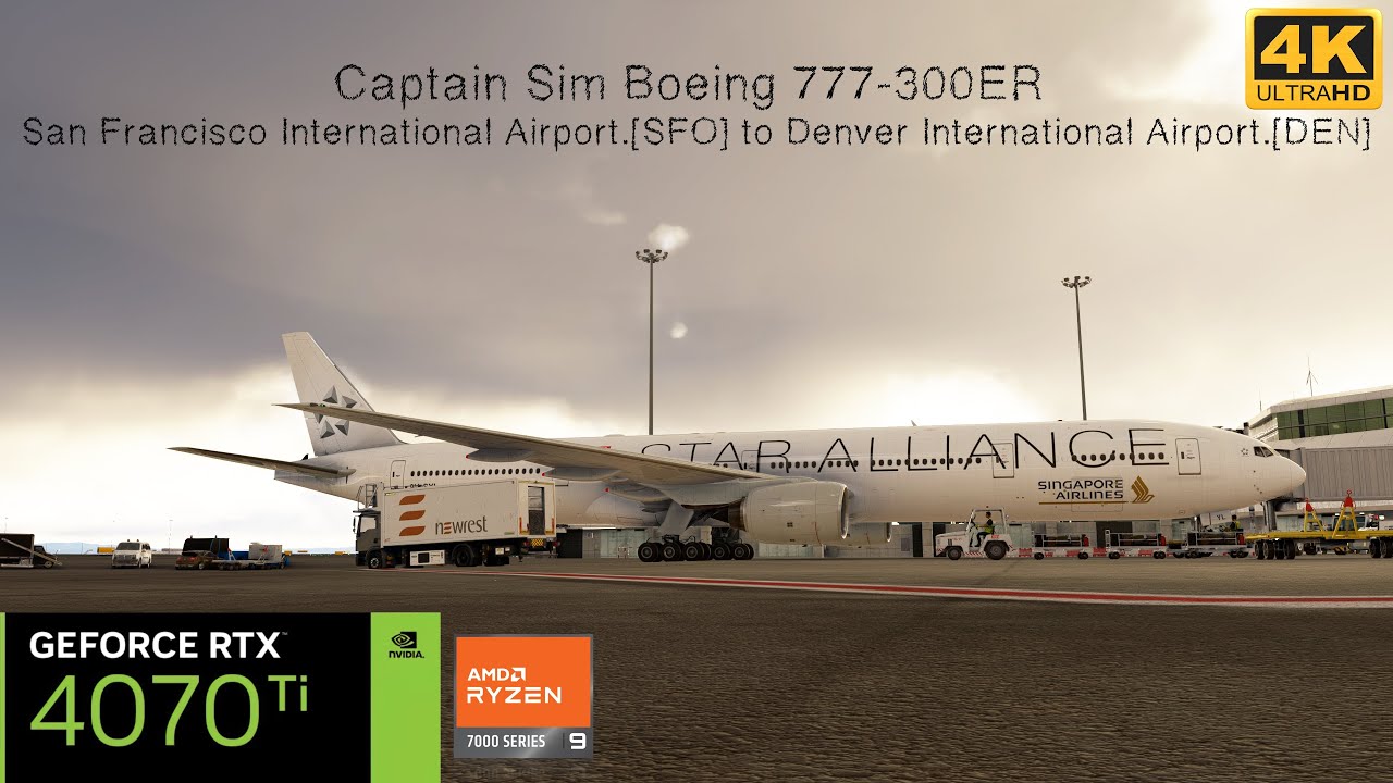 Msfs 2020 Captain Sim Boeing 777 300er Francisco Airport.[sfo] To Denver Airport.[den]