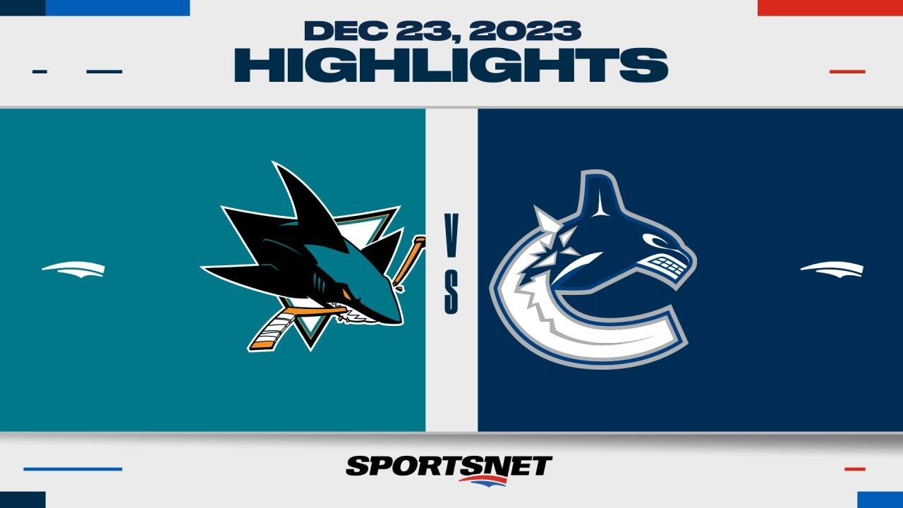 Nhl Highlights | Sharks Vs. Canucks – December 23, 2023