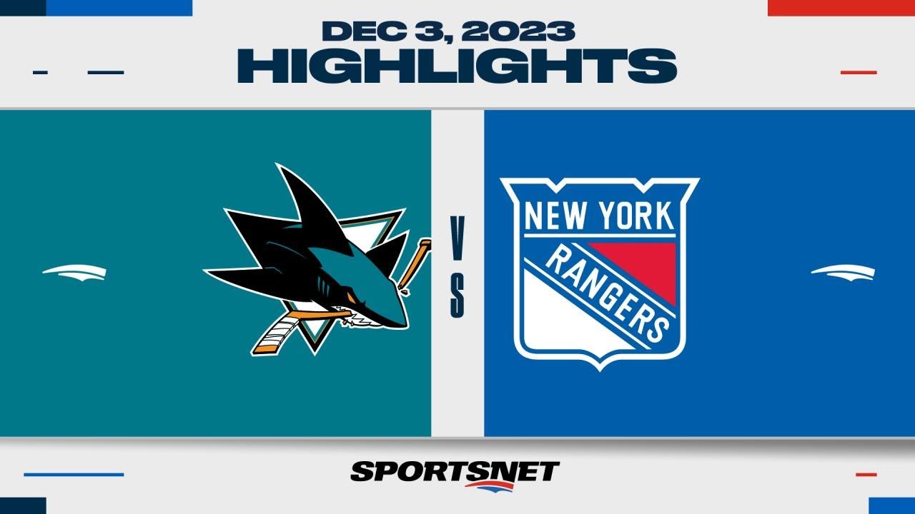 Nhl Highlights | Sharks Vs. Rangers – December 3, 2023