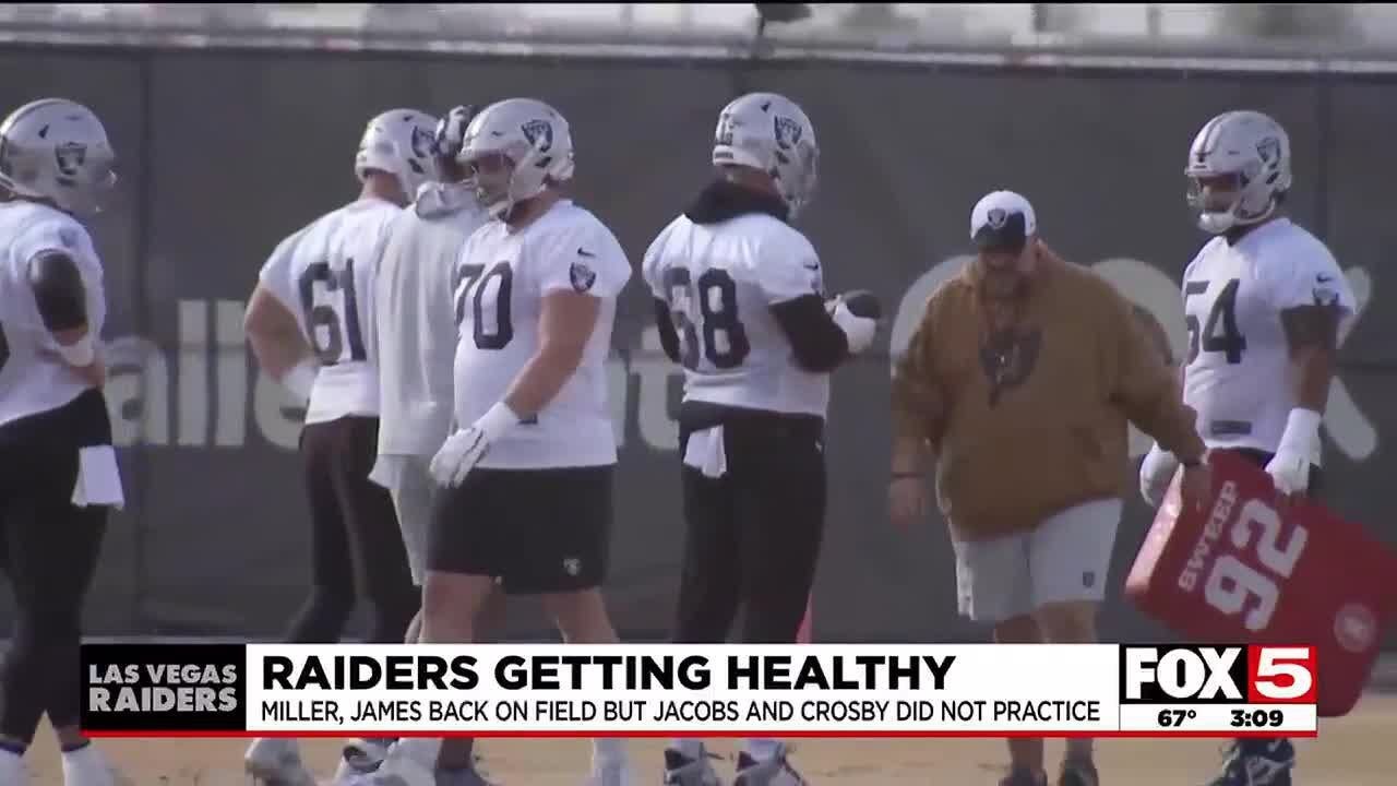 Raiders getting healthy, back on the practice field 1 Raiders Getting Healthy, Back On The Practice Field
