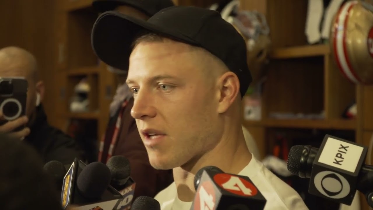 San Francisco 49ers Rb Christian Mccaffrey Reacts To 33 19 Loss To The Baltimore Ravens
