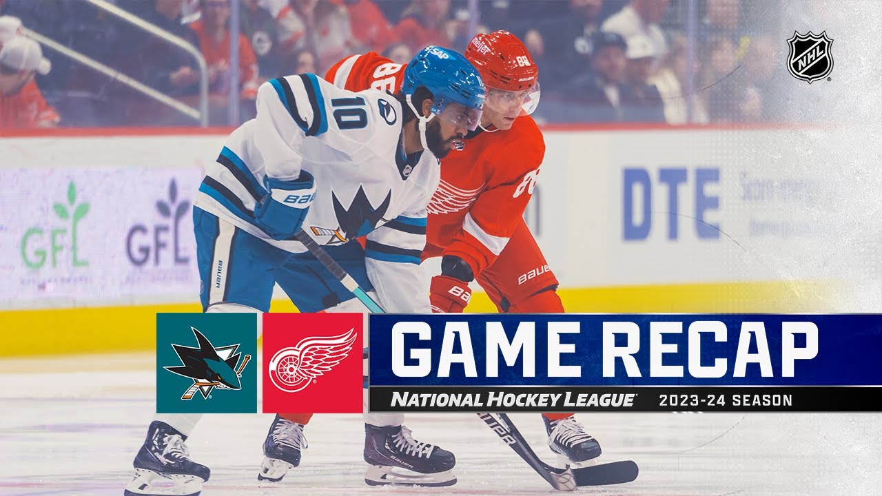 Sharks @ Red Wings 12/7 | Nhl Highlights 2023