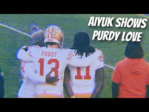 49ers Brandon Aiyuk Shows Brock Purdy Love After Eclipsing 1,300 Receiving Yards ☺️